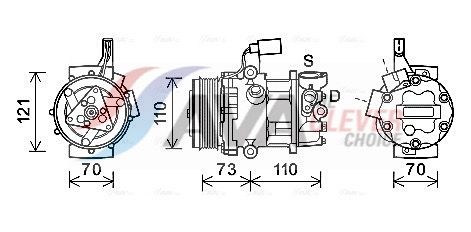 AVA CLEVER CHOICE VNAK375 Compressor, air conditioning