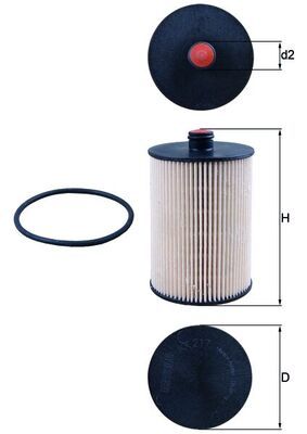 KNECHT KX 217D Fuel filter