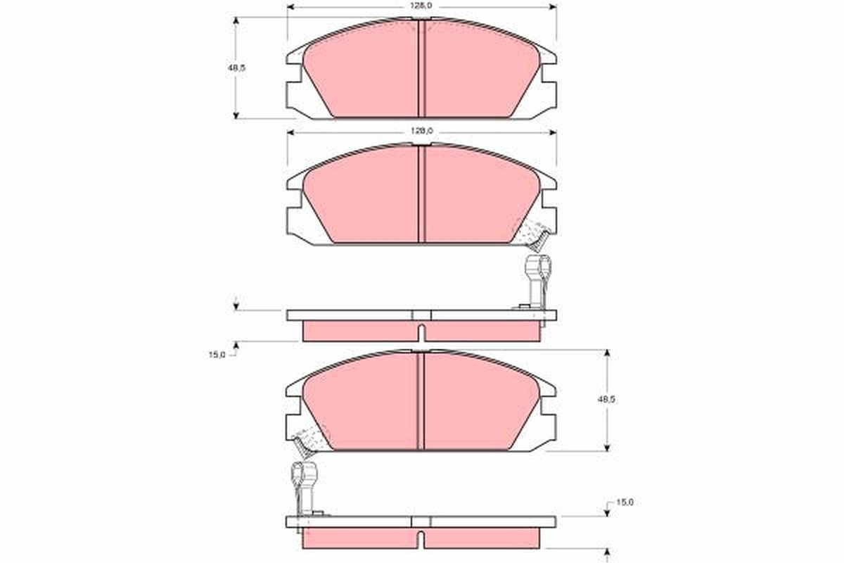 TRW GDB925 Brake pad set, disc brake