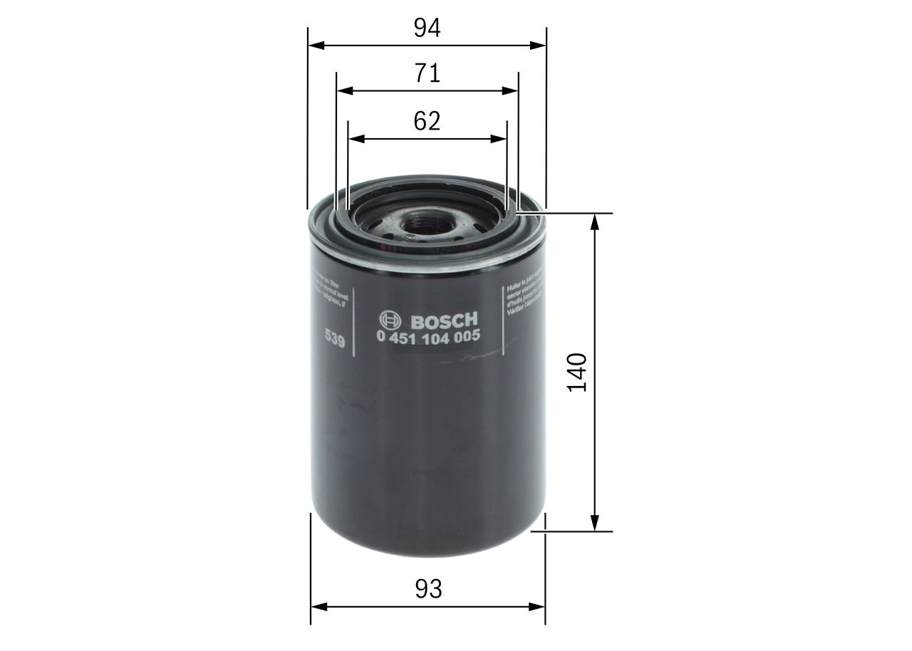 BOSCH 0 451 104 005 Oil filter