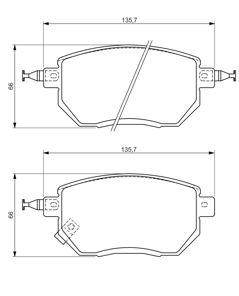 BOSCH 0 986 494 366 Brake pad set, disc brake