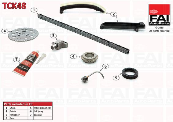 FAI AUTOPARTS TCK48 Timing chain kit