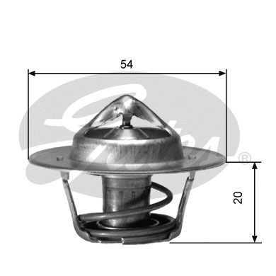 GATES TH00182G4 Thermostat, coolant