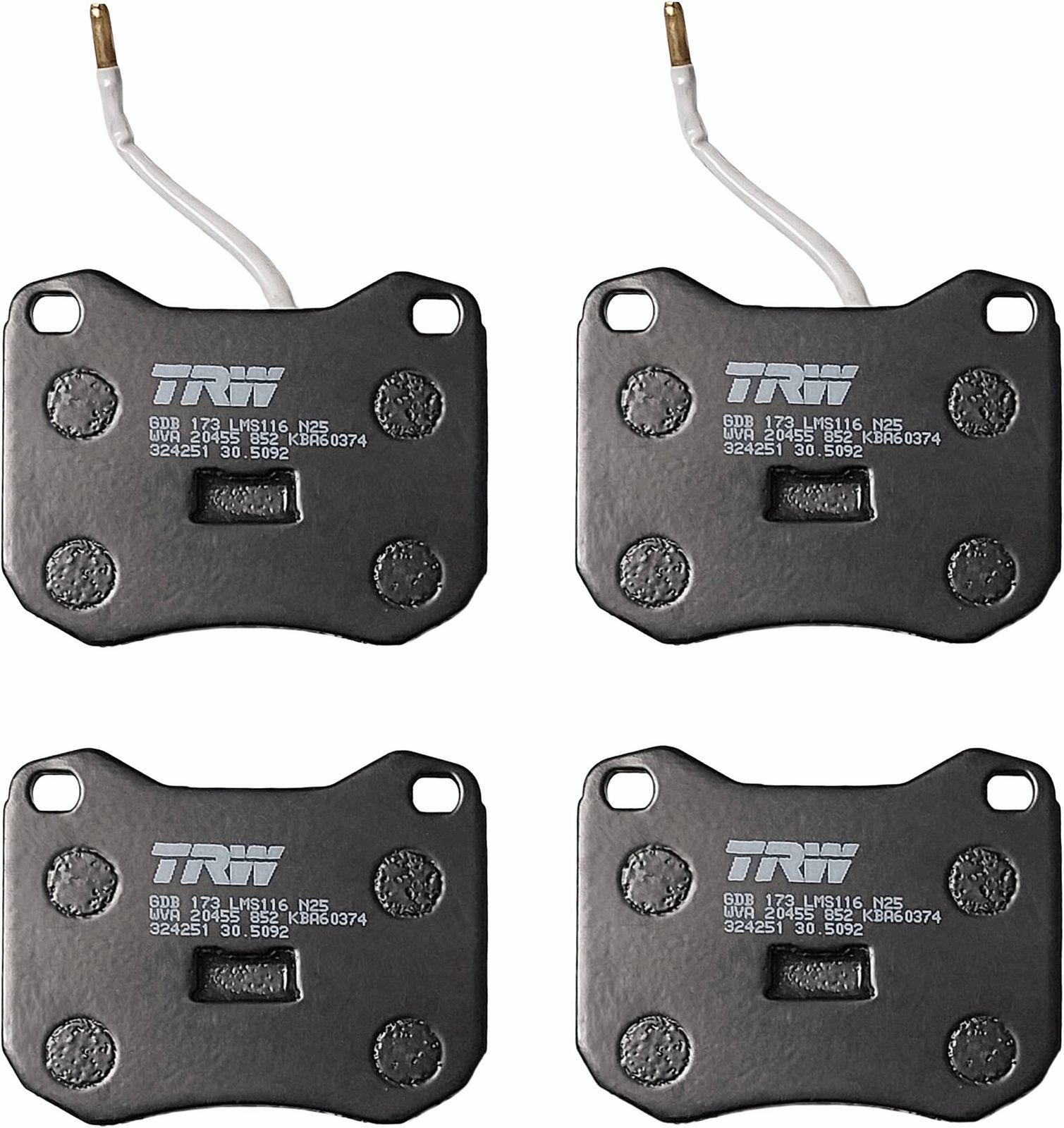 TRW GDB173 Brake pad set, disc brake