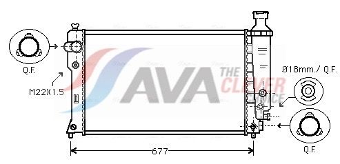 AVA CLEVER CHOICE PEA2131 Radiator, engine cooling