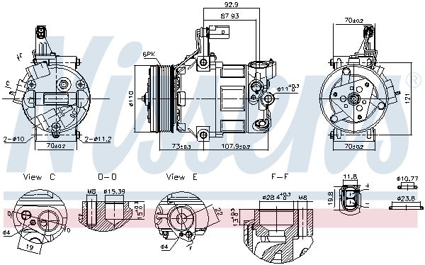 NISSENS 891034 Compressor, air conditioning