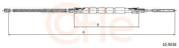 COFLE 92.10.9038 Cable pull, parking brake