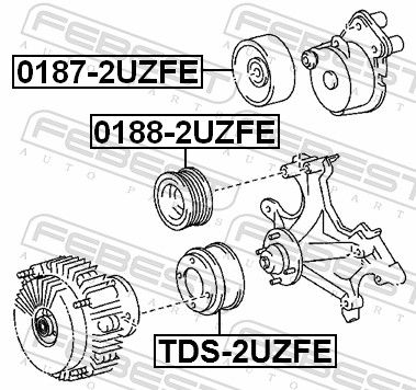 Tensioner Pulley, V-ribbed belt-1