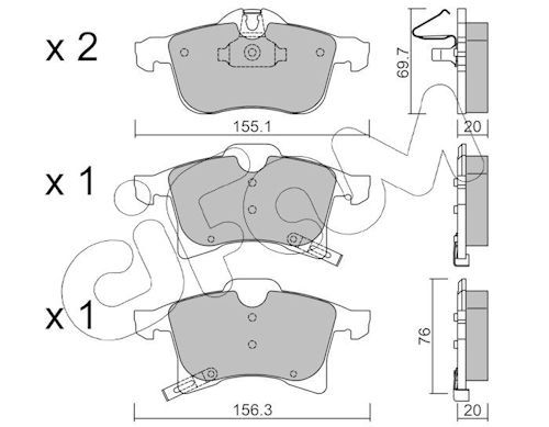 CIFAM 822-539-0 Brake pad set, disc brake