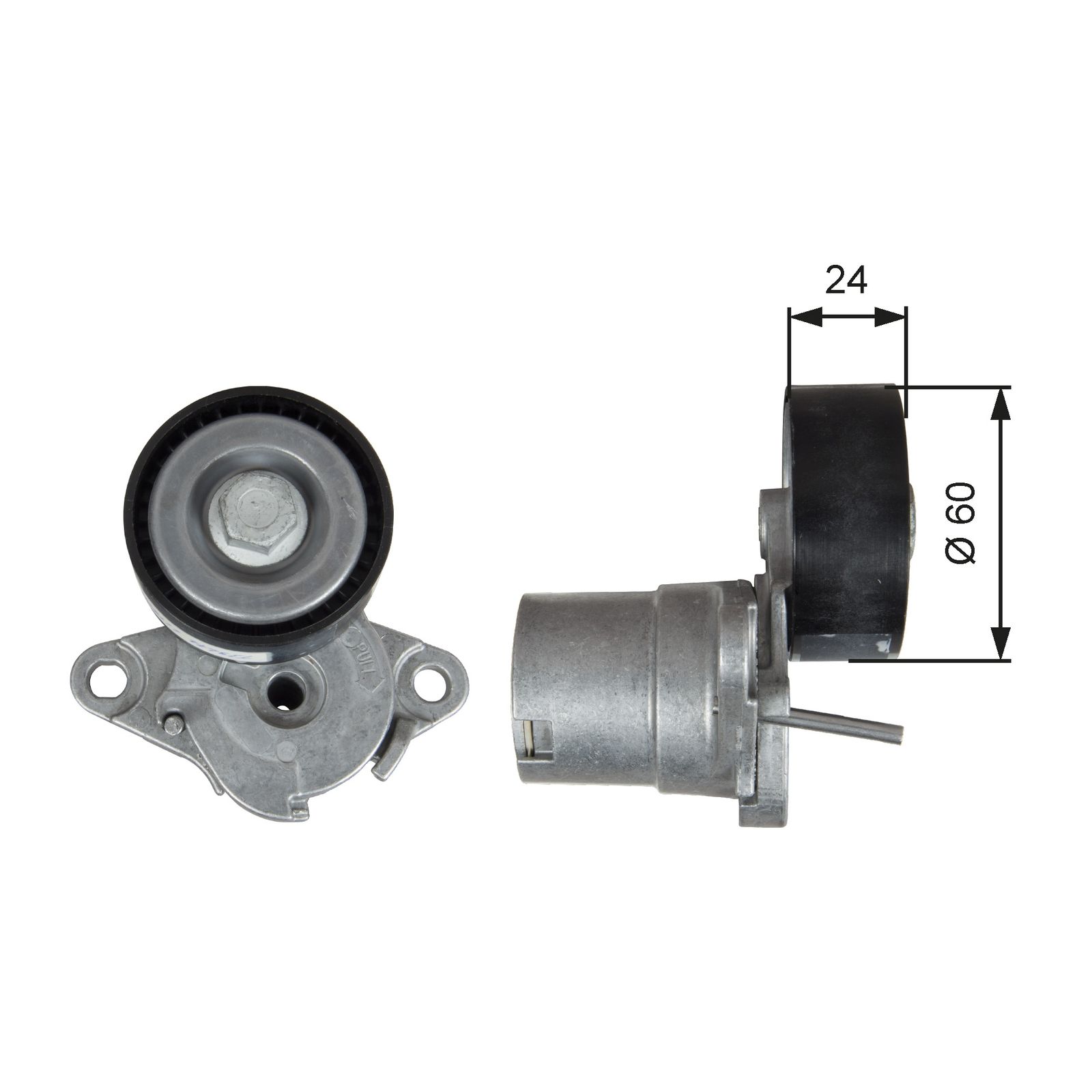 GATES T39272 Belt tensioner, v-ribbed belt