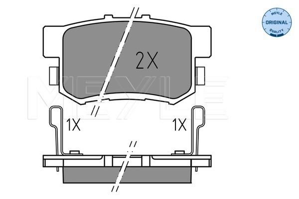 MEYLE 025 237 3615 Brake pad set, disc brake