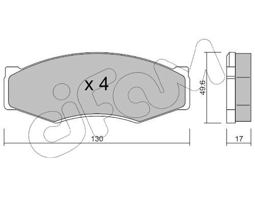 CIFAM 822-066-0 Brake pad set, disc brake