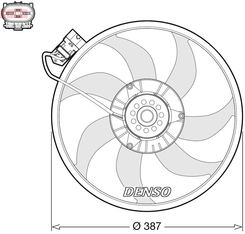 DENSO DER20017 Fan, engine cooling