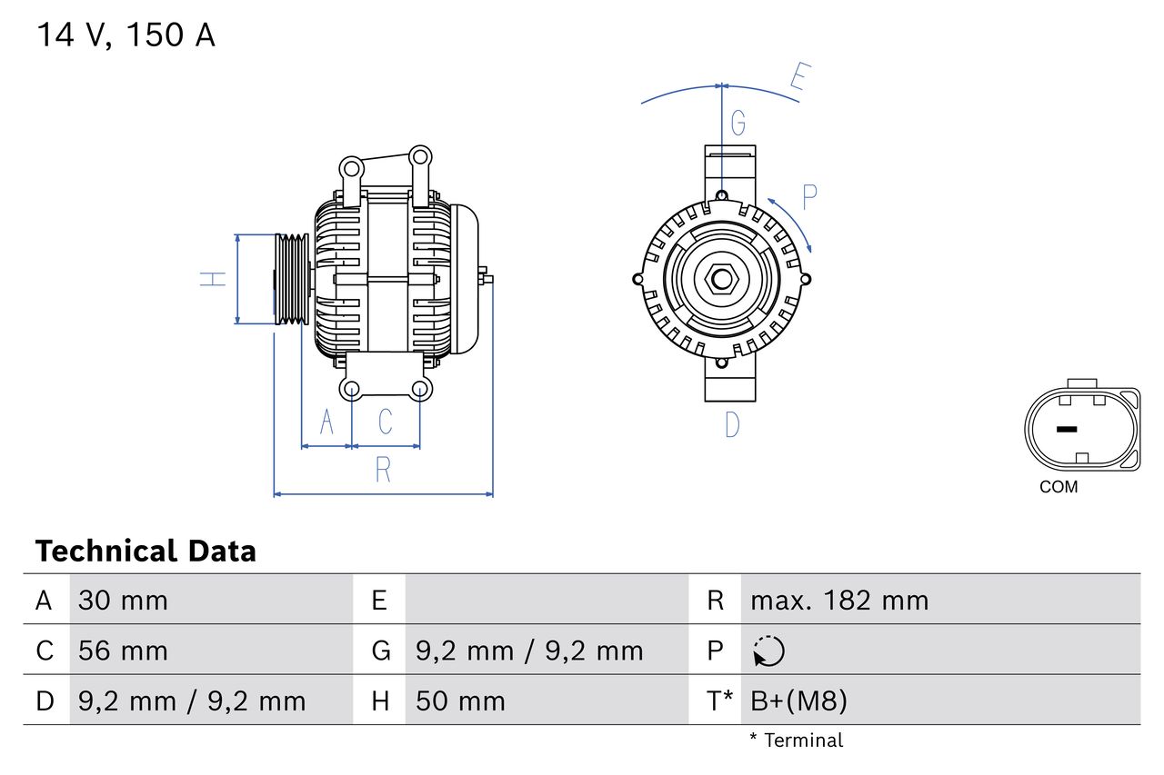 BOSCH 0 986 084 830 Alternator