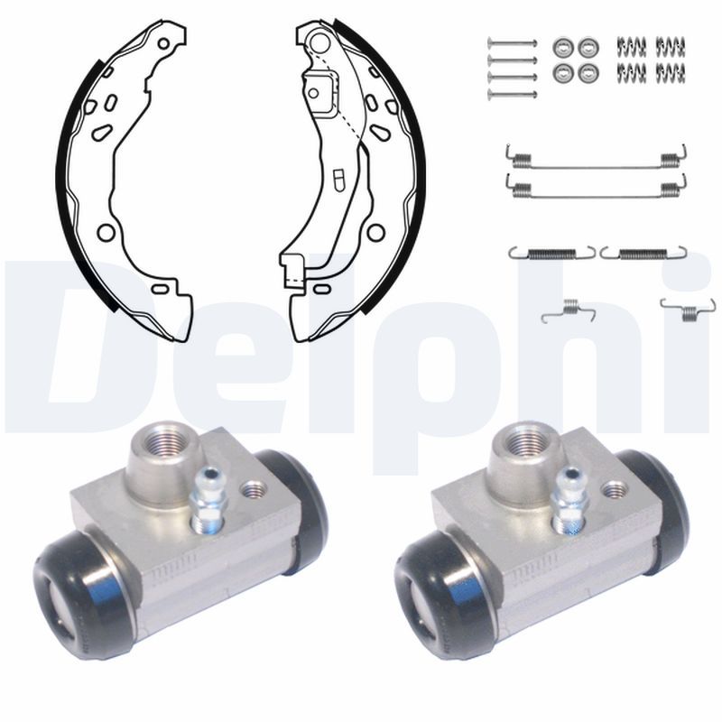 DELPHI KP1077 Brake shoe set