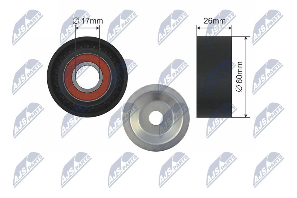 NTY RNK-BM-002A Tensioner pulley, v-ribbed belt