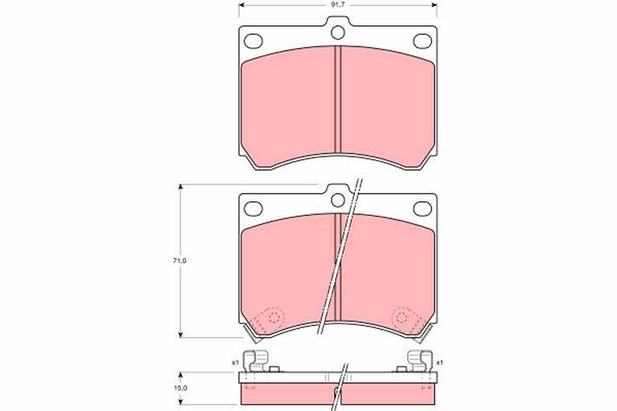 TRW GDB1029 Brake pad set, disc brake