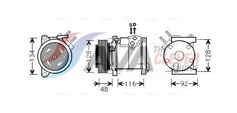 AVA CLEVER CHOICE CRAK102 Compressor, air conditioning