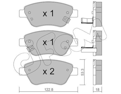 CIFAM 822-321-4 Brake pad set, disc brake