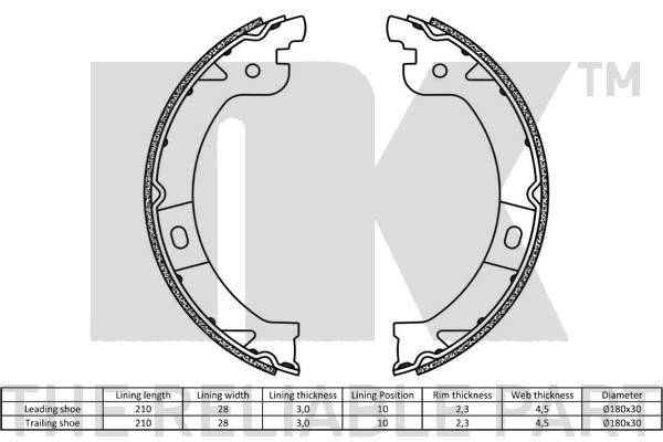 Brake Shoe Set, parking brake-1