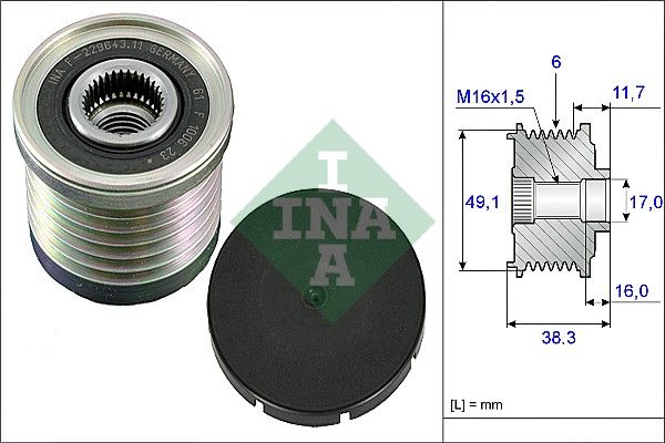 SCHAEFFLER INA 535 0030 10 Alternator freewheel clutch