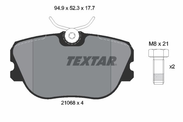 TEXTAR 2106804 Brake pad set, disc brake
