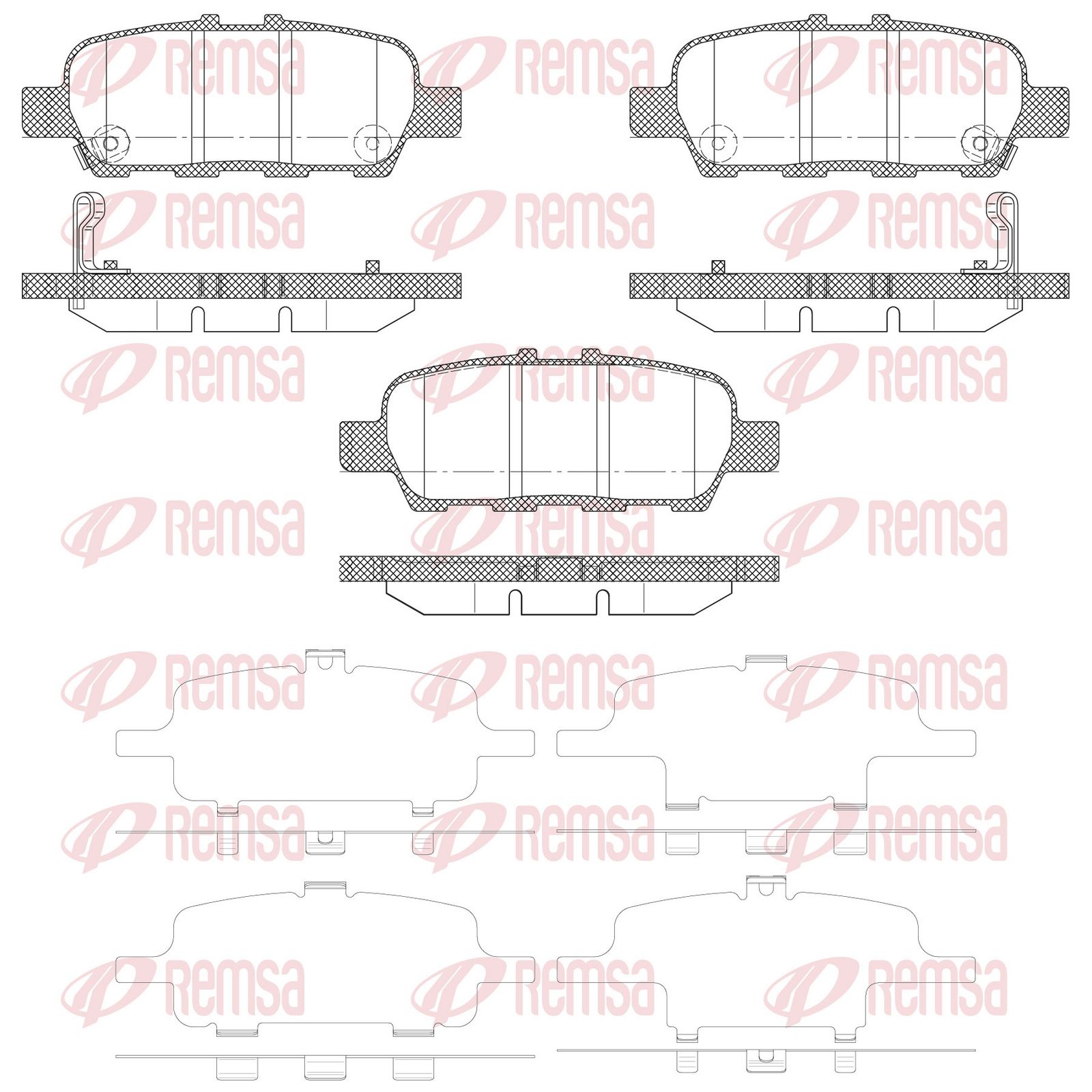 REMSA 0876.02 Brake pad set, disc brake