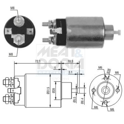MEAT & DORIA 46095 Solenoid switch, starter