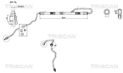 TRISCAN 8516 29024 Hydraulic hose, steering
