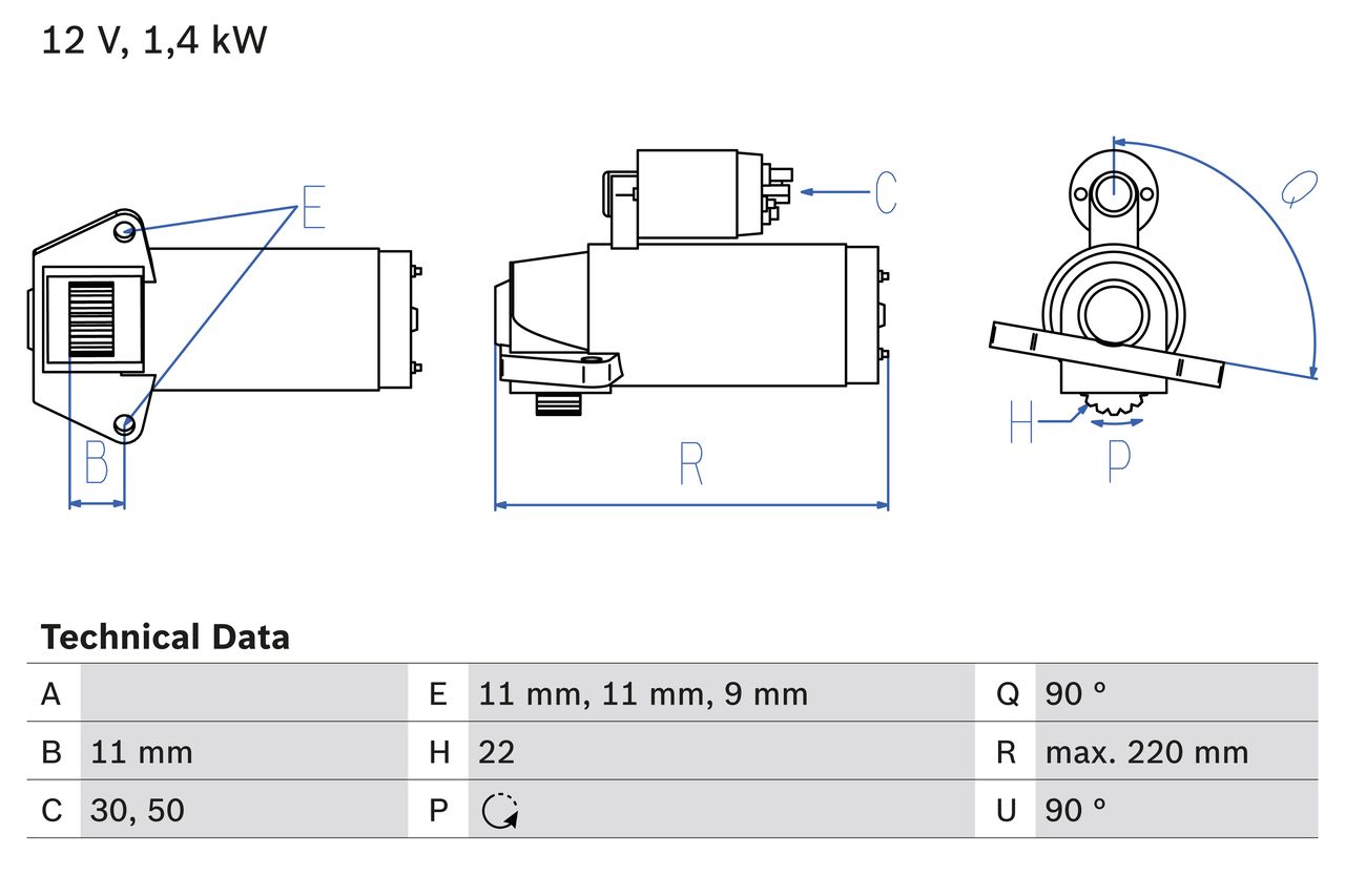BOSCH 0 986 022 561 Starter
