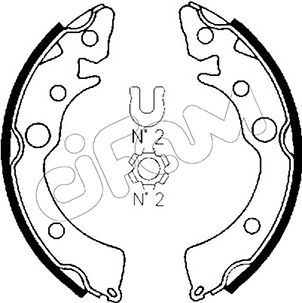 CIFAM 153-150 Brake shoe set