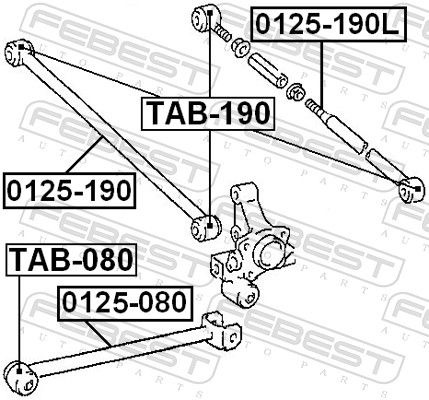 Mounting, control/trailing arm-1