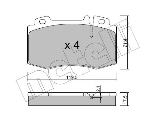 METELLI 22-0563-0 Brake pad set, disc brake