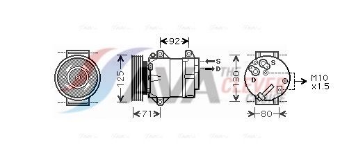 AVA CLEVER CHOICE RTAK441 Compressor, air conditioning