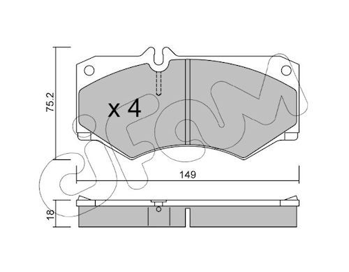 CIFAM 822-014-0 Brake pad set, disc brake