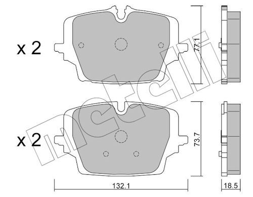 METELLI 22-1407-0 Brake pad set, disc brake