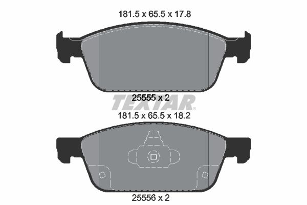 TEXTAR 2555501 Brake pad set, disc brake