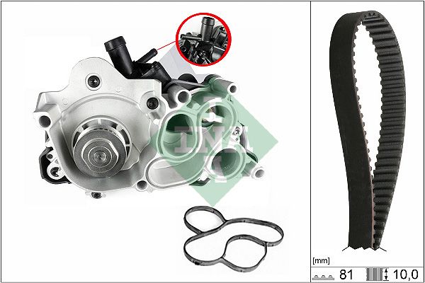 SCHAEFFLER INA 530 0743 30 Water pump & timing belt kit