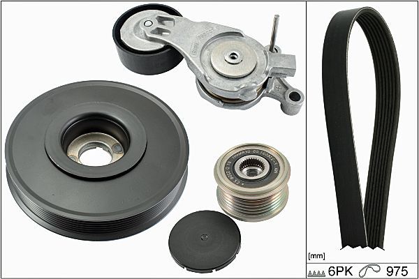 HEPU 20-1865 V-ribbed belt set