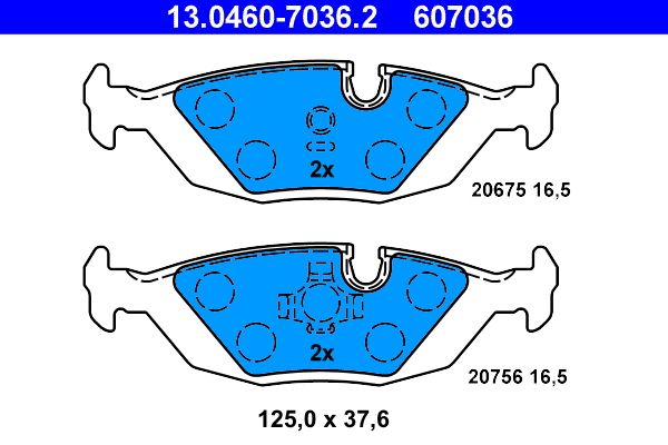 ATE 13.0460-7036.2 Brake pad set, disc brake