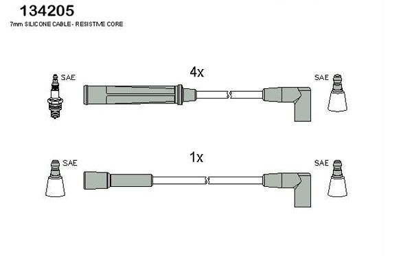 HÜCO 134205 Ignition cable kit