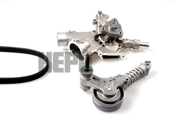 HEPU PK03220 Water pump + v-ribbed belt kit
