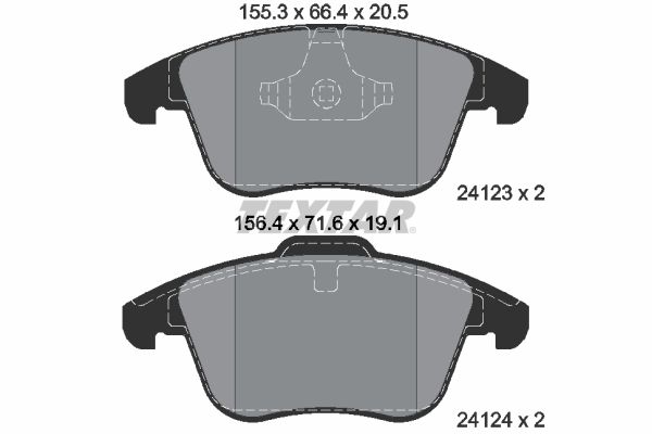 TEXTAR 2412301 Brake pad set, disc brake