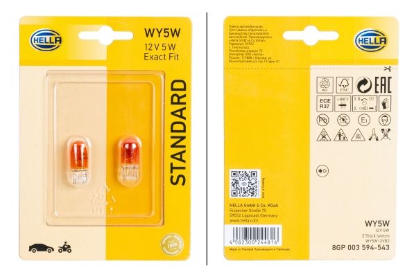 HELLA 8GP 003 594-543 Bulb, direction indicator