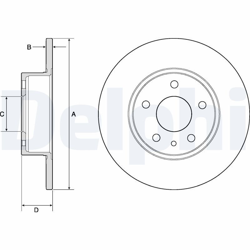 DELPHI BG2386 Brake disc