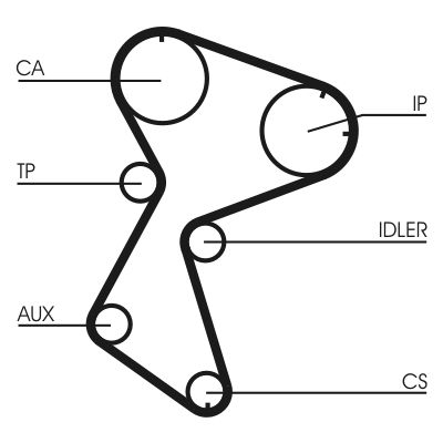 CONTINENTAL CTAM CT966 Timing belt