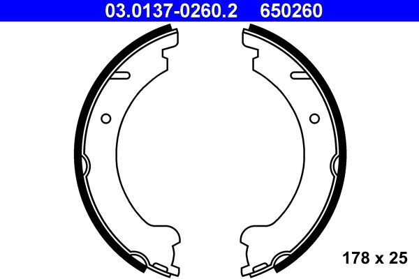Brake Shoe Set, parking brake