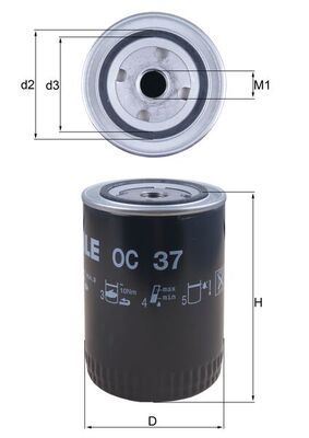 KNECHT OC 37 Oil filter