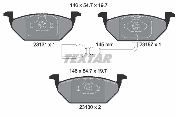 TEXTAR 2313101 Brake pad set, disc brake