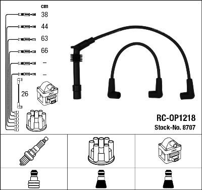 NGK 8707 Ignition cable kit